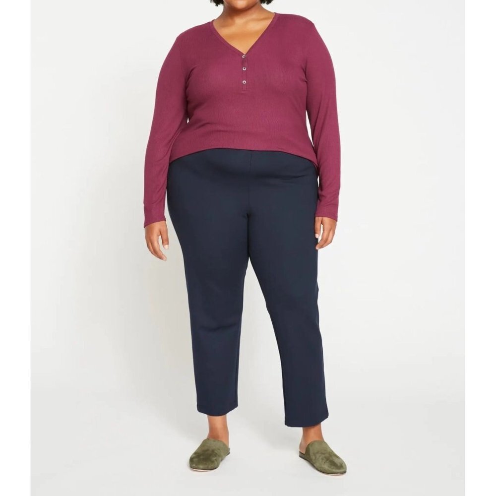 Universal Standard Stretch Crop Smart Signature Ponte Pants Size‎ Navy sz 2XL